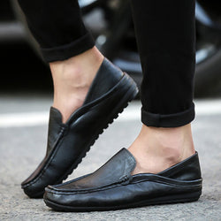 Leather Men Casual Shoes Luxury Brand Mens